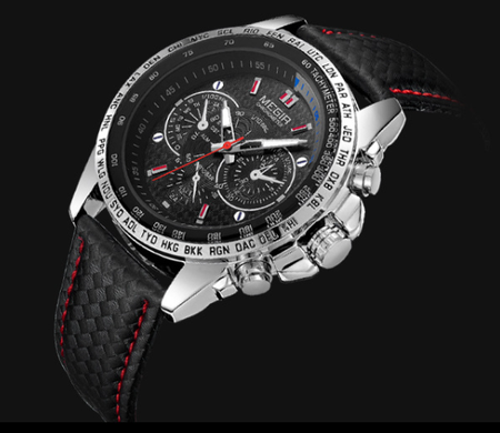 Зображення з Чоловічий годинник Megir Sport Chrono Black