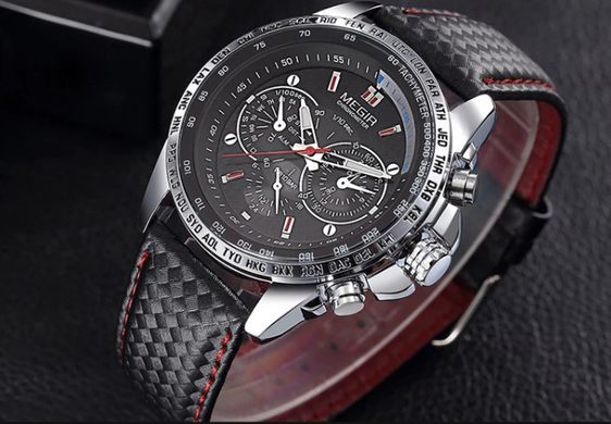 Зображення з Чоловічий годинник Megir Sport Chrono Black