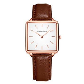 Зображення з Жіночий годинник Hannah Martin square brown/gold